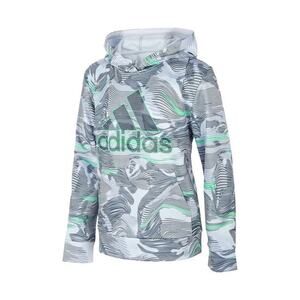 adidas Big Boys Warp Camo All-over Print Pullover Hoodie Size Large 14/16